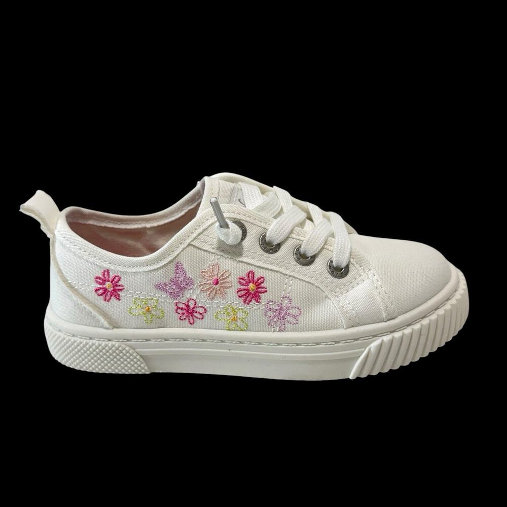 Blowfish WARD LACE Girls Slip On Canvas Sneakers White/ Pink SZ/10